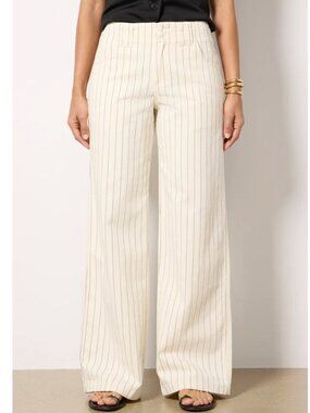 Sanctuary The Marine Pant Trouser Jean in Bleached White Pinstripe Size 29